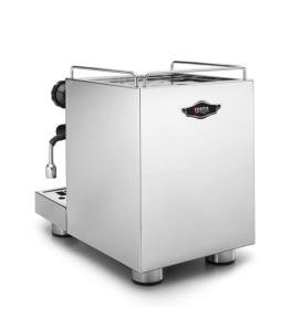 Rückansich der Huricane Siebträger Kaffemaschine in Chrom Look